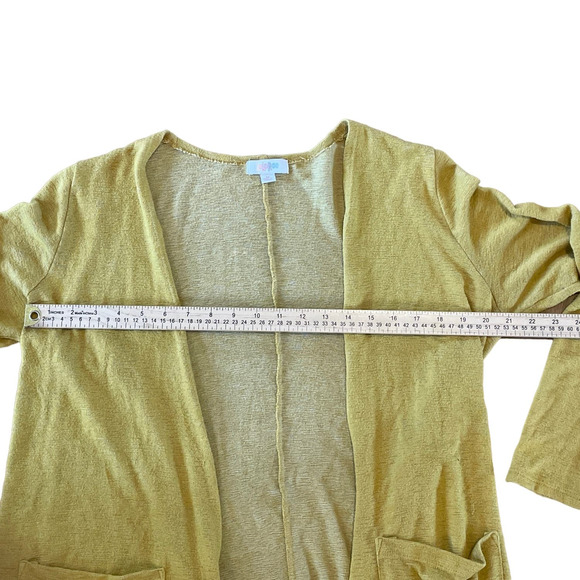 Womens Mustard Yellow LuLuRoe  Long Cardigan Sz Medium - Picture 4 of 5